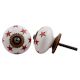 White Red Star Ceramic Knob